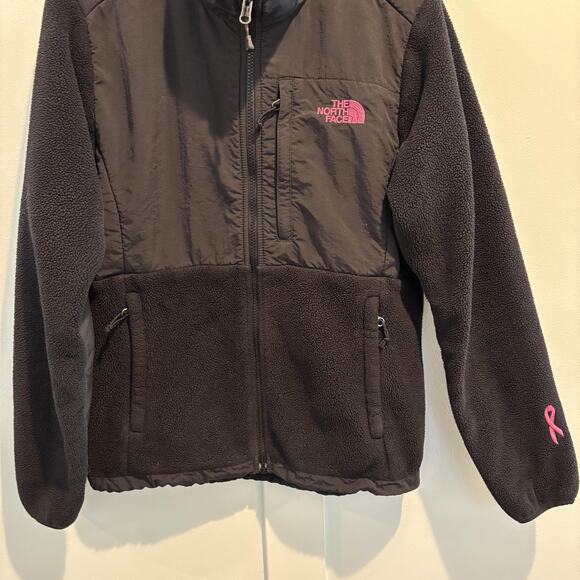 North Face Jacket Womens Medium Breast Cancer Pink Ribbon Polartec Fleece Zip - Picture 5 of 15